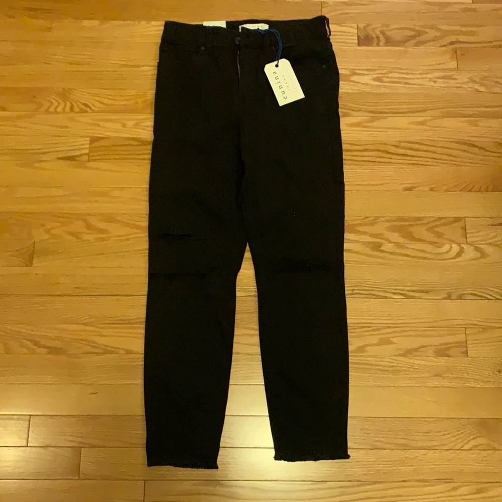 Black ripped jeans
